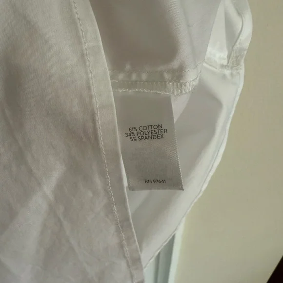 J. Jill Crisp White Collared Shirt - Picture 4 of 4